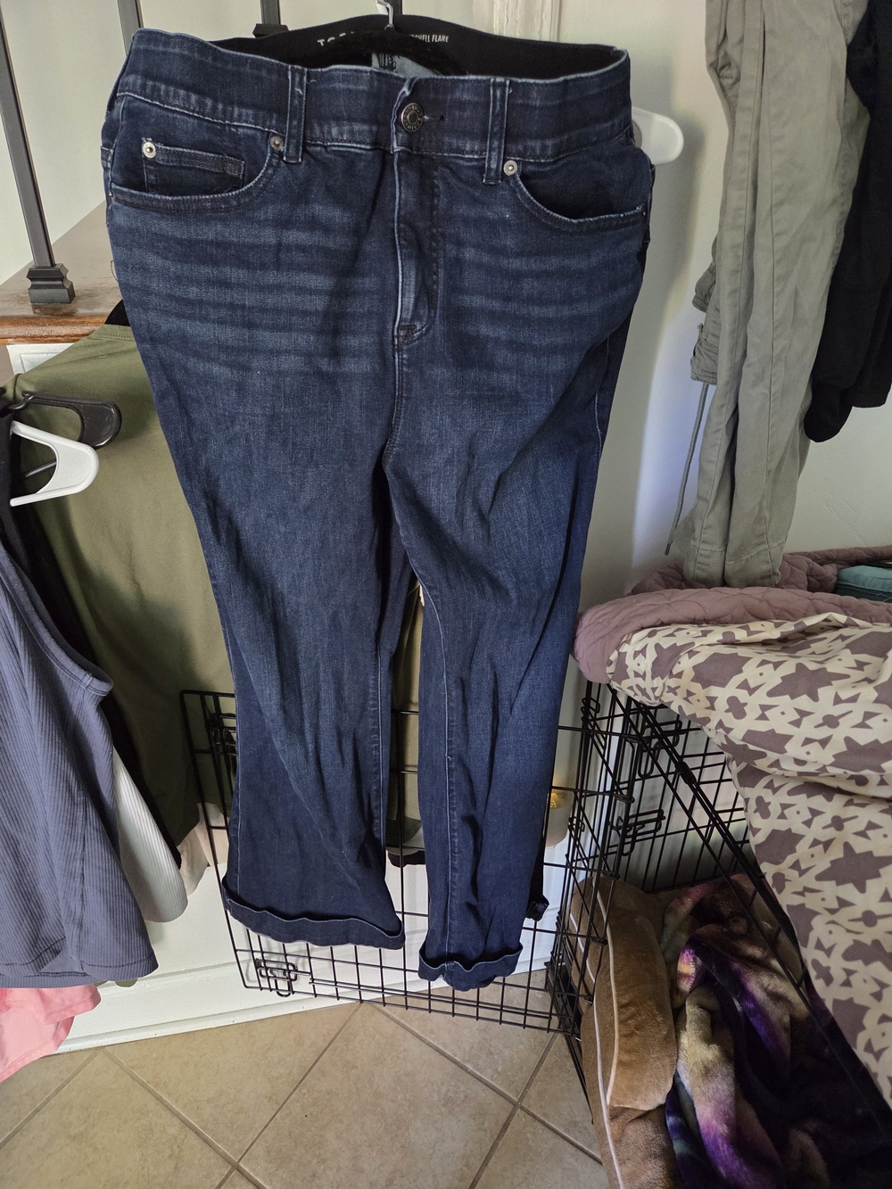 Torrid Bombshell Flare High Rise Jeans Dark Wash Stretch